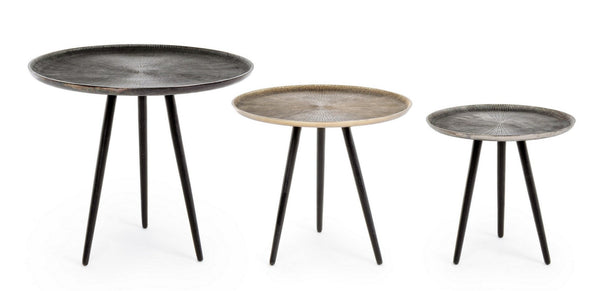 Modern Set of 3 Square Nesting Side Tables D40/D35/D30