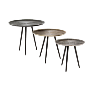 Modern Set of 3 Round Nesting Coffee Tables D49/D41/D33