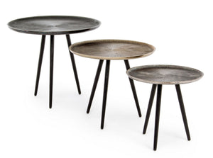 Modern Set of 3 Round Nesting Coffee Tables D49/D41/D33