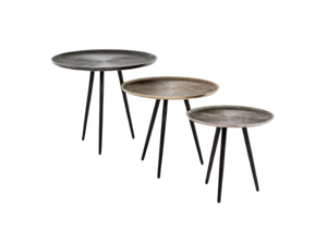 Modern Set of 3 Square Nesting Side Tables D40/D35/D30