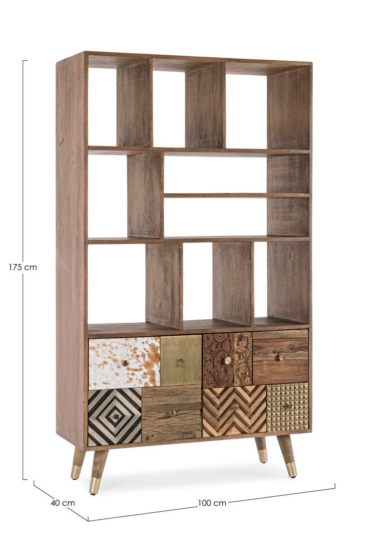 Modern Shelving Unit with 2 Doors for Storage and Display