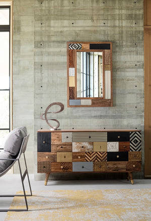 Modern Sideboard with 2 Doors and 4 Drawers for Organized Storage