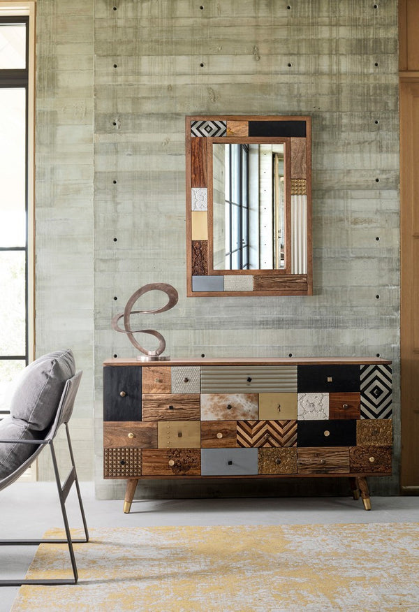 Modern Sideboard with 2 Doors and 4 Drawers for Organized Storage