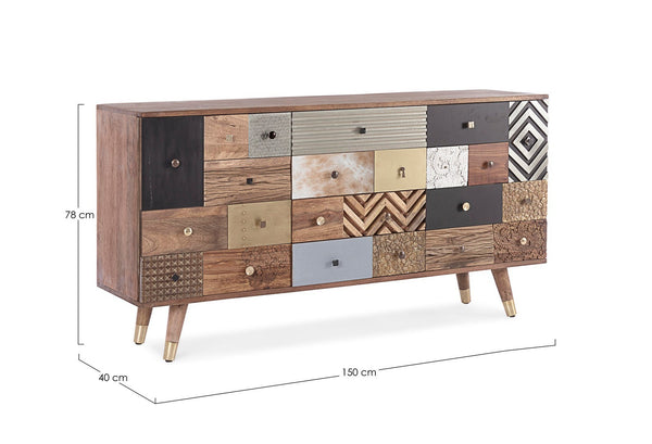 Modern Sideboard with 2 Doors and 4 Drawers for Organized Storage