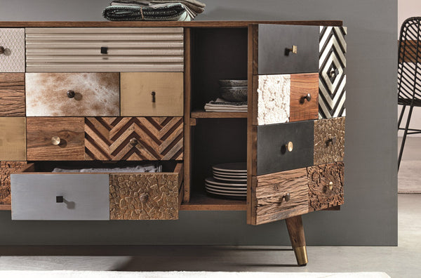 Modern Sideboard with 2 Doors and 4 Drawers for Organized Storage