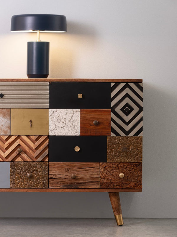 Modern Sideboard with 2 Doors and 4 Drawers for Organized Storage