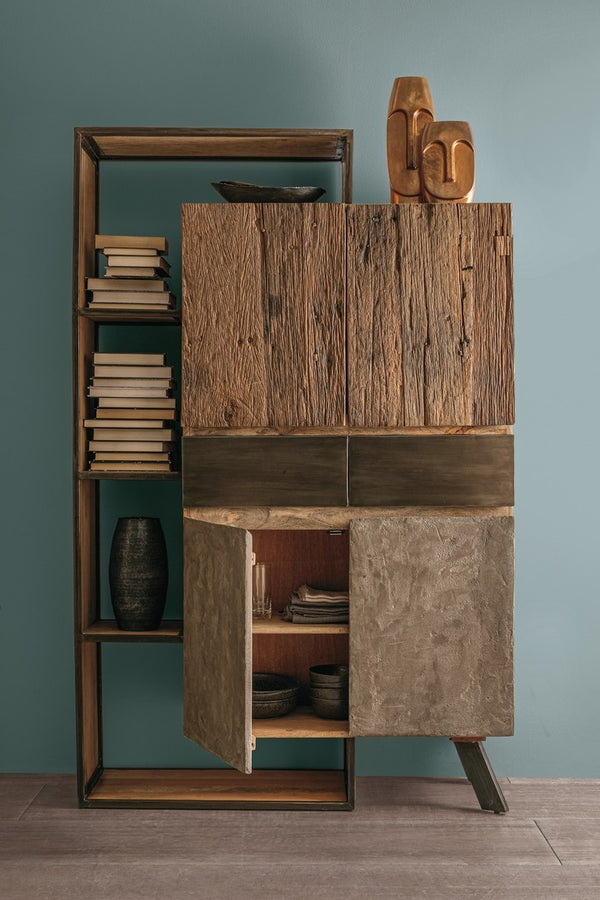 Modern Storage Cabinet with 2 Doors and 2 Drawers