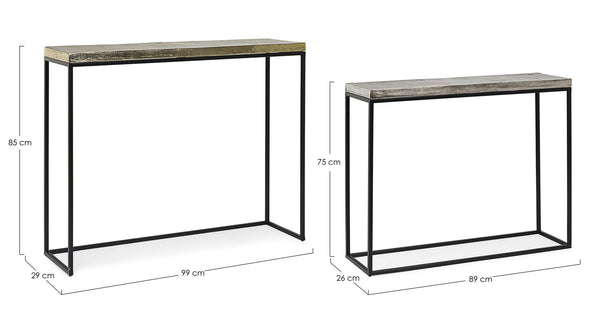 Modern Set of 2 Console Tables for Entryway and Living Room