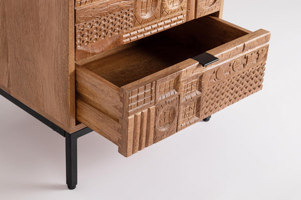Modern Nightstand with 2 Drawers for Bedroom Storage