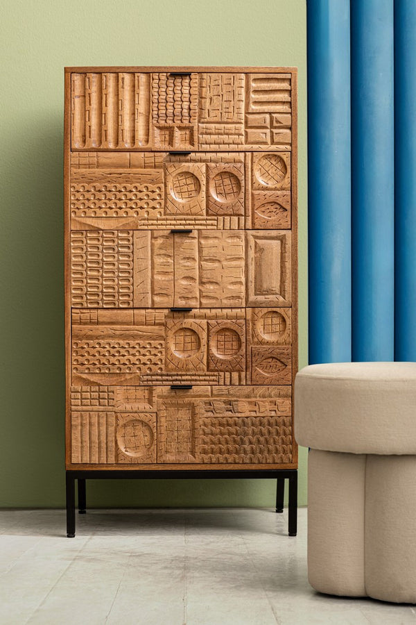 Modern 5-Drawer Chest for Compact Storage
