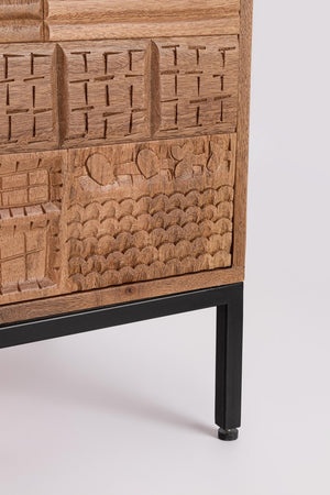 Modern 4-Door Sideboard Cabinet for Spacious Storage