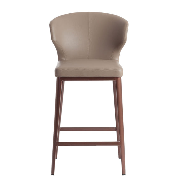 Dark mink eco-leather bench