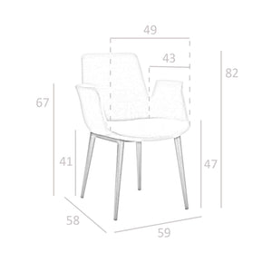 Chair in gray fabric