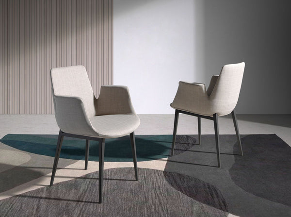 Chair in gray fabric