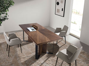 Chair in gray fabric