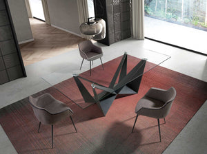 Chair in dark gray fabric