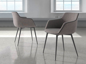 Chair in dark gray fabric