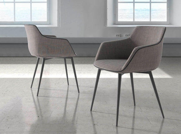 Chair in dark gray fabric