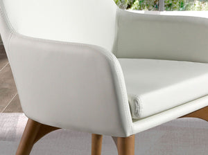 White eco-leather chair