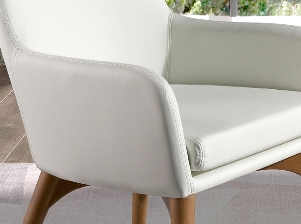 White eco-leather chair