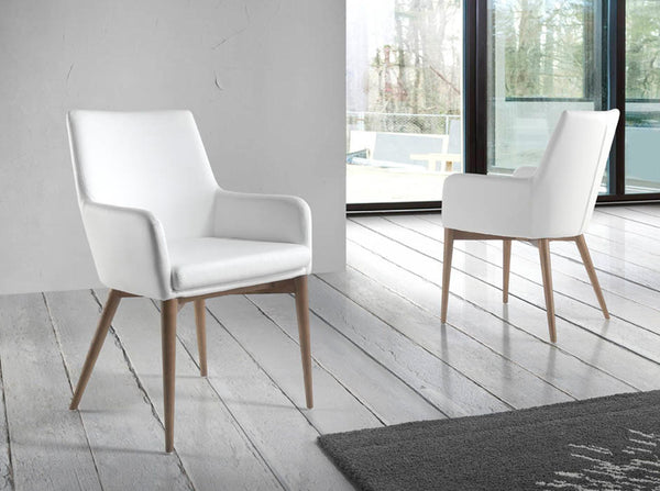White eco-leather chair