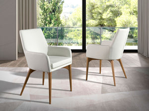 White eco-leather chair