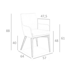 White eco-leather chair