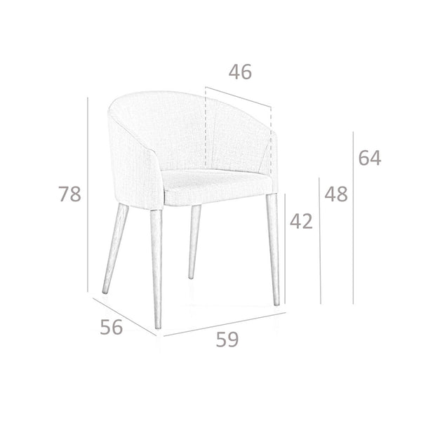 Beige fabric chair
