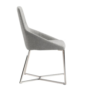 Chair in gray fabric