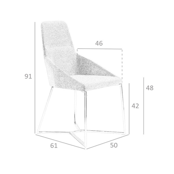 Chair in gray fabric