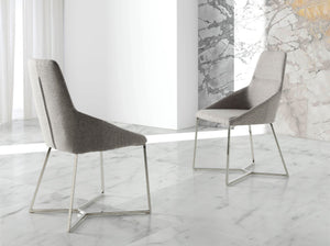 Chair in gray fabric