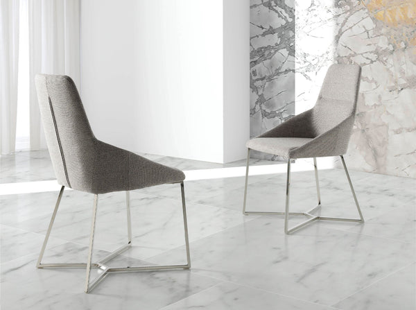 Chair in gray fabric