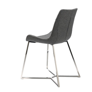 Dark gray fabric chair