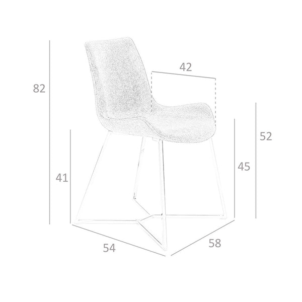 Dark gray fabric chair