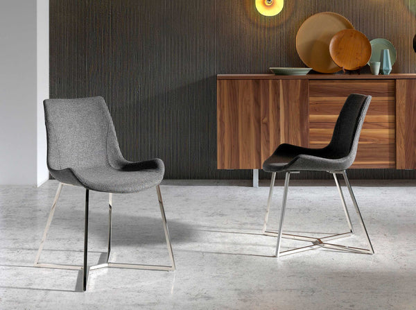 Dark gray fabric chair