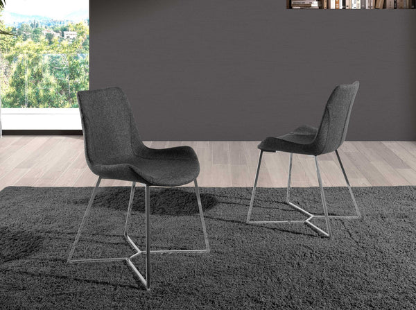 Dark gray fabric chair