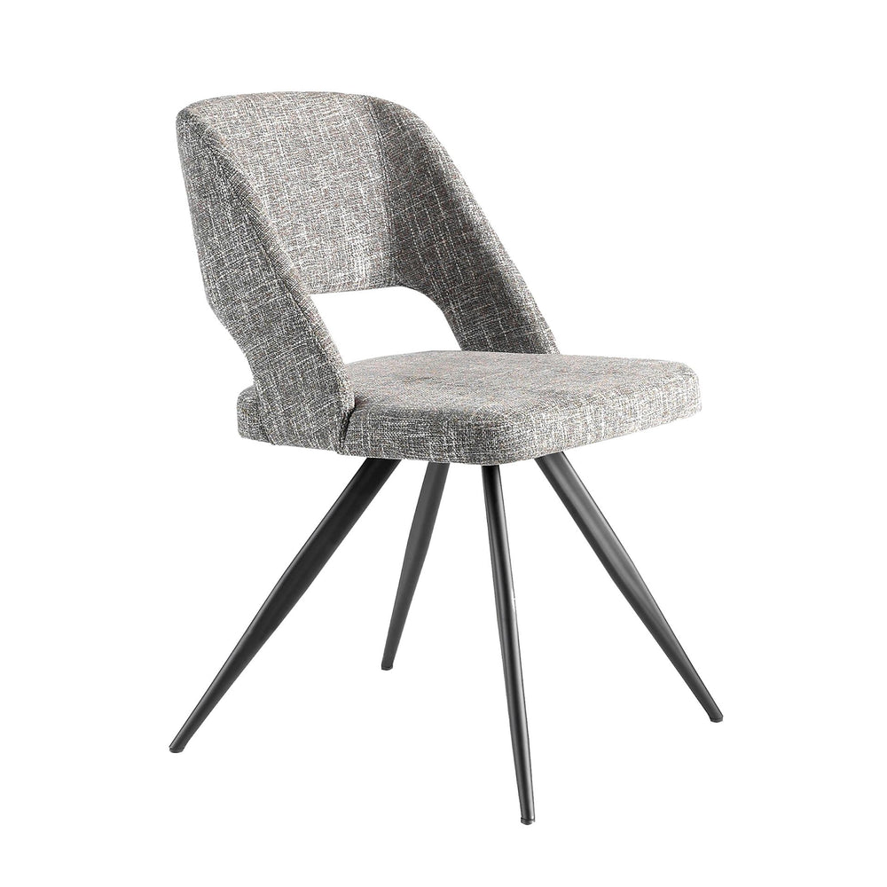 Swivel chair in gray fabric