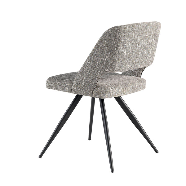 Swivel chair in gray fabric