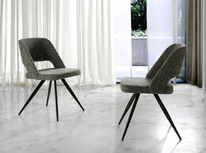 Swivel chair in gray fabric
