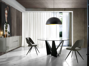 Swivel chair in gray fabric