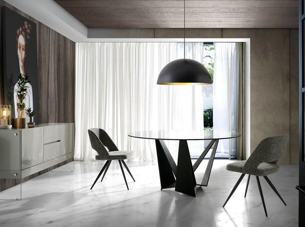 Swivel chair in gray fabric