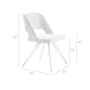 Swivel chair in gray fabric