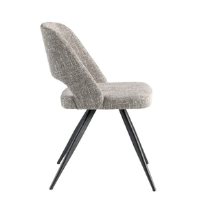 Swivel chair in gray fabric
