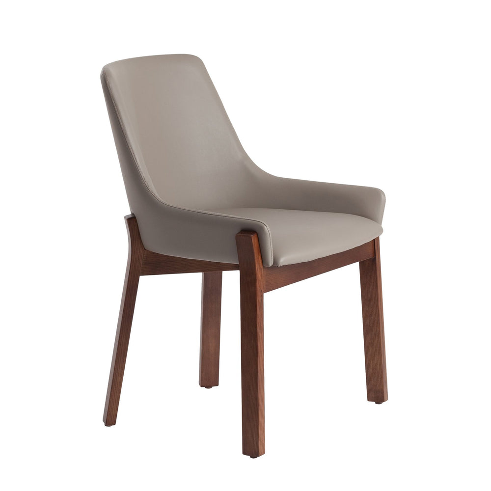 Dark mink eco-leather chair