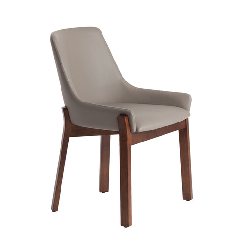 Dark mink eco-leather chair