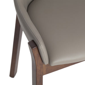 Dark mink eco-leather chair