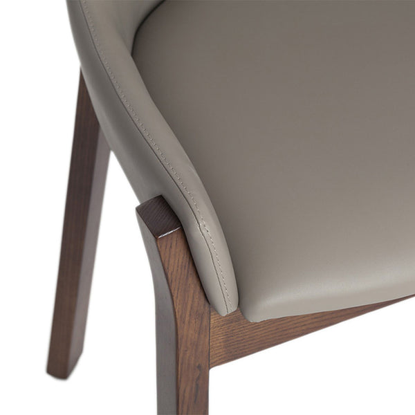 Dark mink eco-leather chair