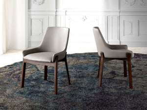 Dark mink eco-leather chair