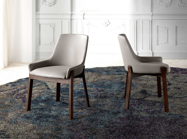 Dark mink eco-leather chair