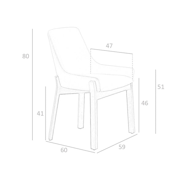 Dark mink eco-leather chair